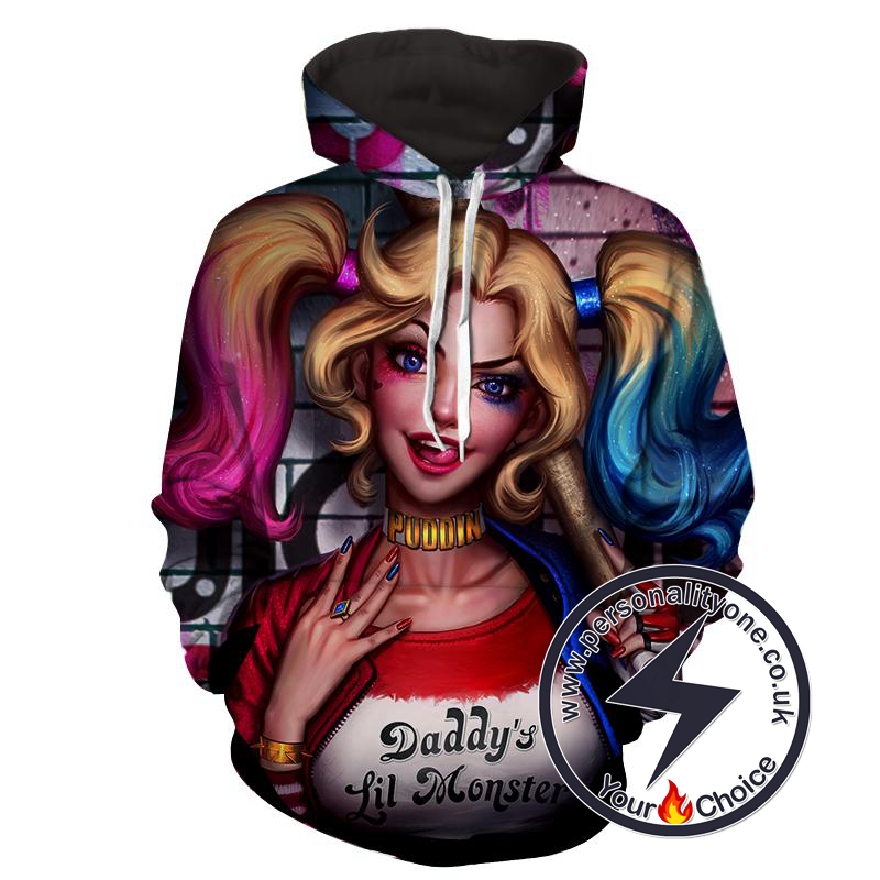 Harley Quinn - Harley Quinn 3D - Hoodies